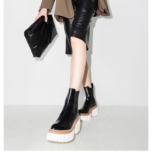 Stella McCartney Emilie Blk Chelsea Boots Sz 37US